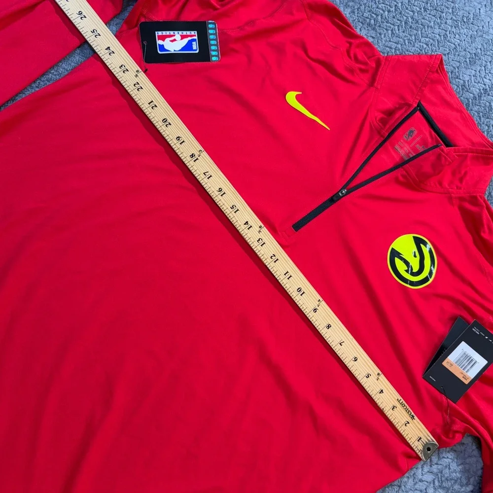 NWT Nike NBA Atlanta Hawks Quarter Zip Men XXLT Red Dri-FIT Performance Pullover